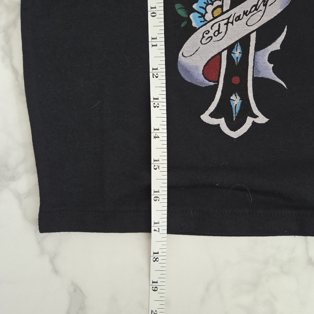 Ed Hardy Y2K Cross Graphic Tee NWT Youth Small Fits 7/8 Girls or XXS/XS Women - Picture 16 of 16